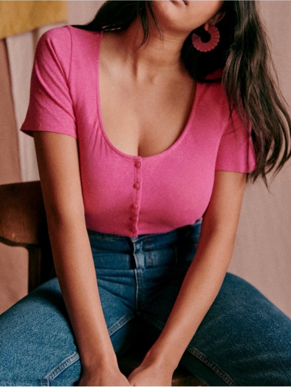 🇫🇷 Sézane Milo T-Shirt, Magnolia